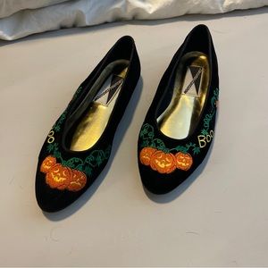 Mootsie Tootsie Vintage Retro 80s 90s Halloween Pumpkin Flats Shoes Size 7.5